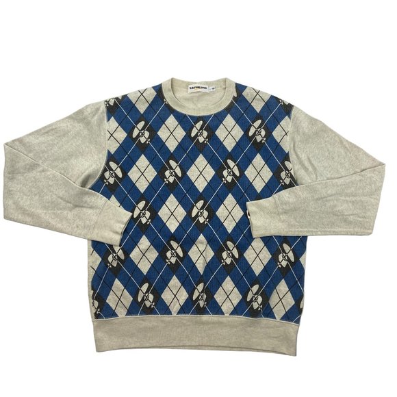 2008 Bape ape head print crewneck sweatshirt